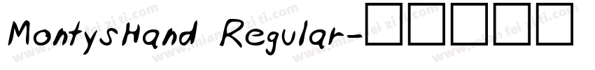 MontysHand Regular字体转换